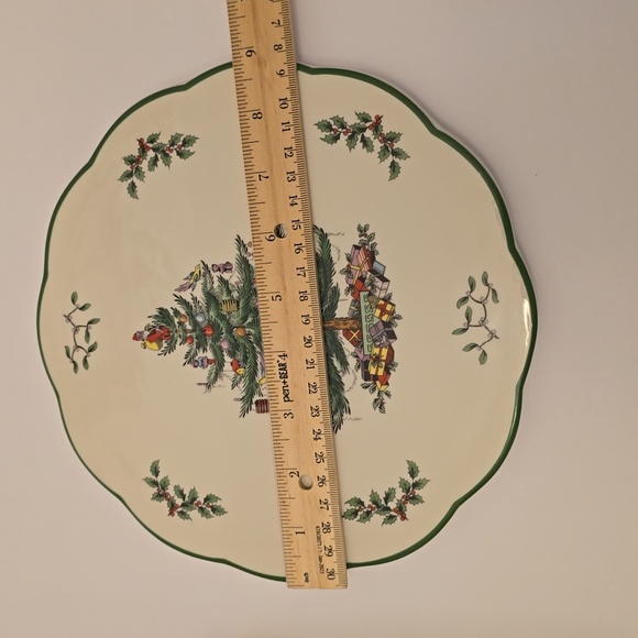 Spode Christmas Tree Appetizer Plate with Knife - Picture 9 of 13